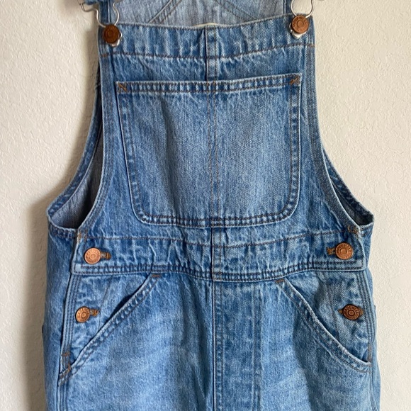 Madewell Denim Relaxed Carpenter Cottagecore Overalls in Lewisberg Wash Size XXS - Picture 7 of 16